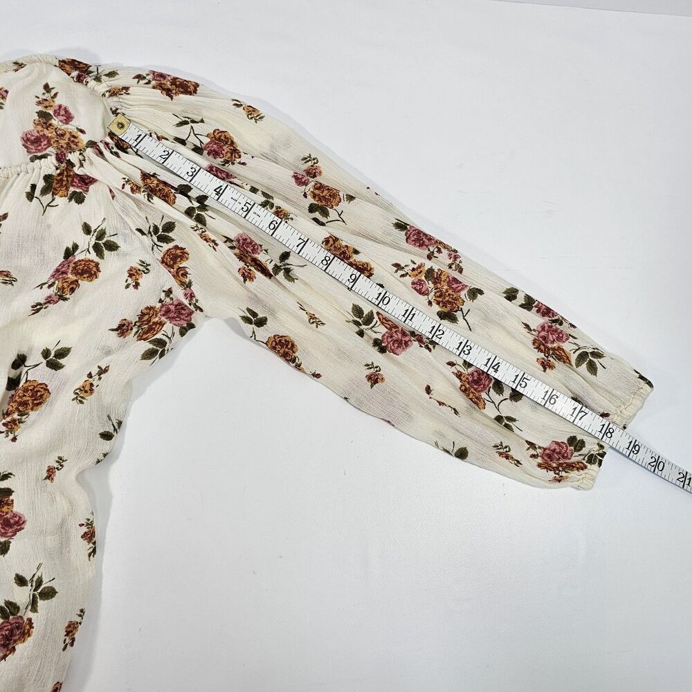 Denim & Supply Ralph Lauren Floral Peasant Blouse Tiered Maxi Skirt Boho Set XS - Picture 5 of 7